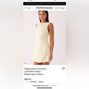 Peppermayo Cream Mini Dress